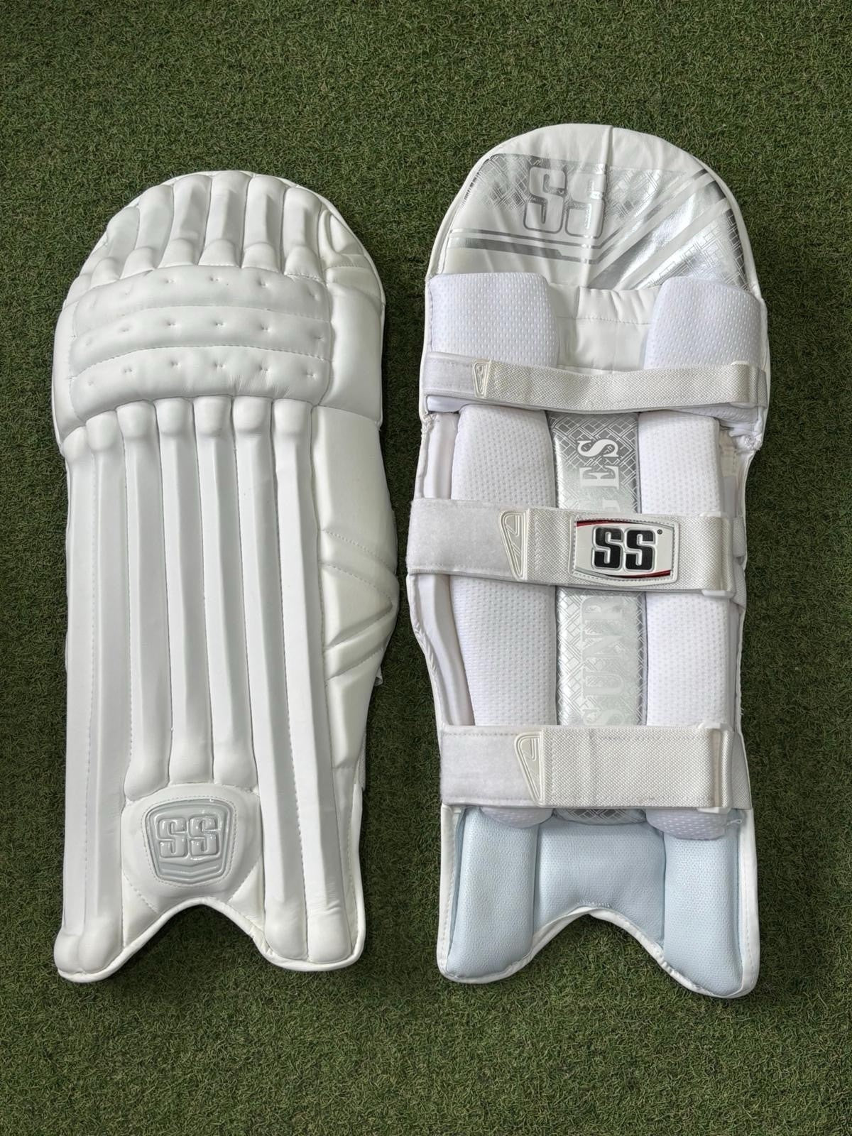 SS Custom All White Players Batting Pads - Right Hand Mens Size - Brand New