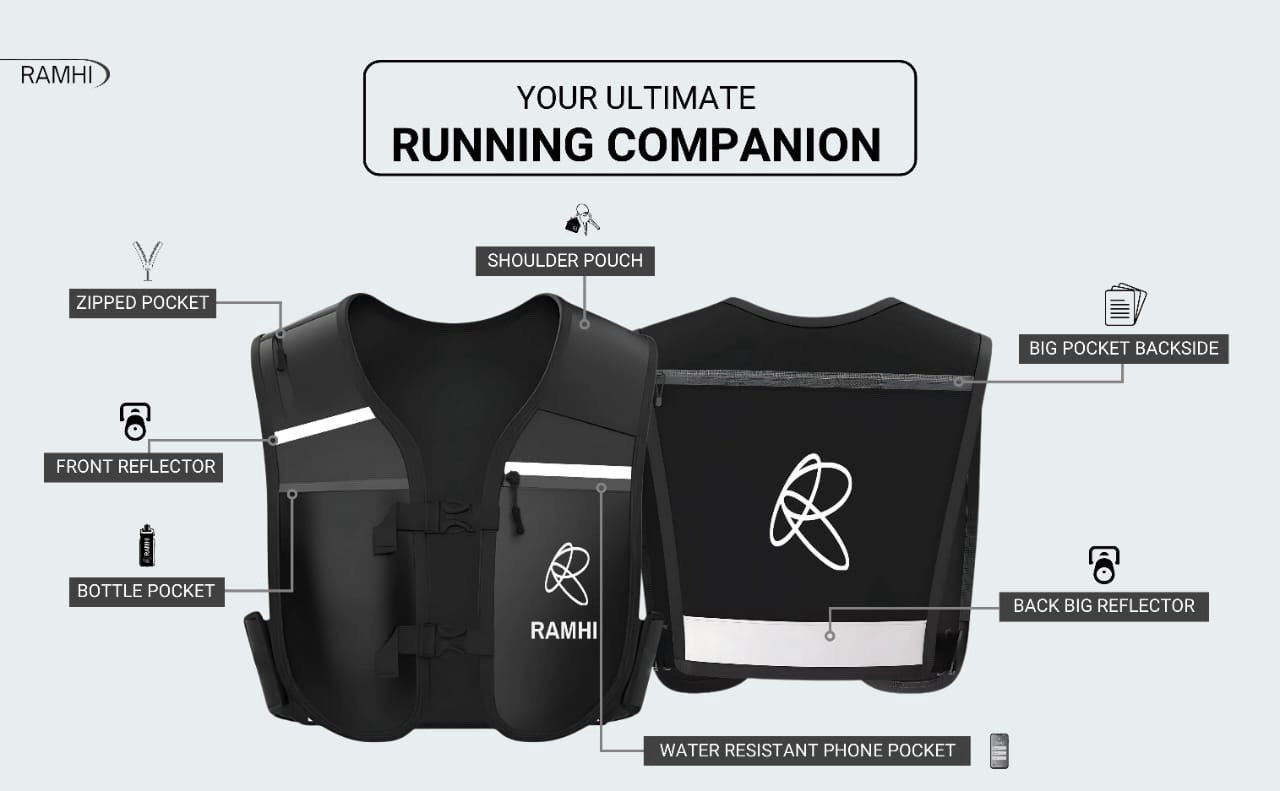 Ramhi Running Hydration Vest With Bottle - Brand New - Exclusive!