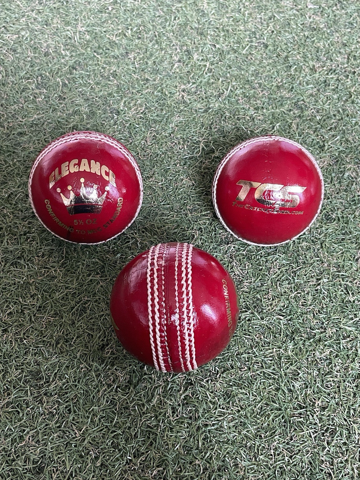 TCS Elegance Red Cricket Balls - Box Of 6 Balls - 156grams - 5.5oz