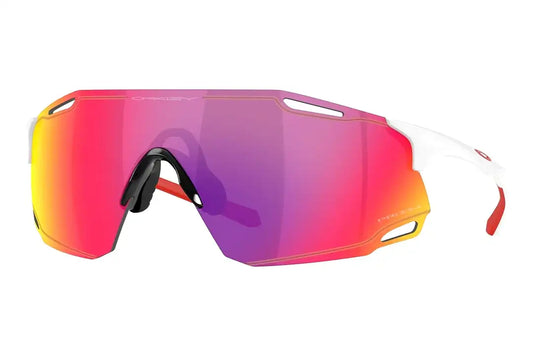 Oakley Cybr Dyno Glasses - Polished white prizm road