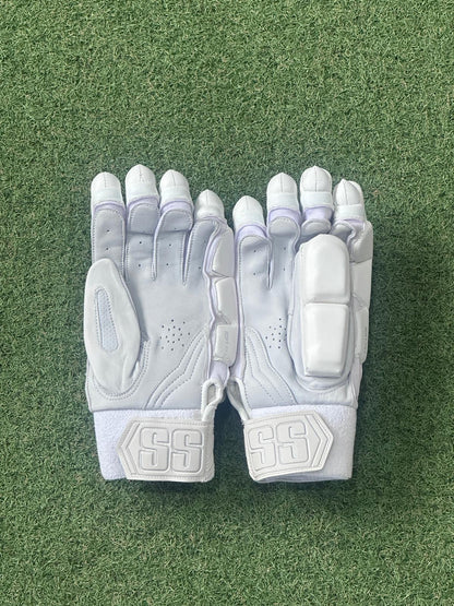 SS Custom All White Batting Gloves