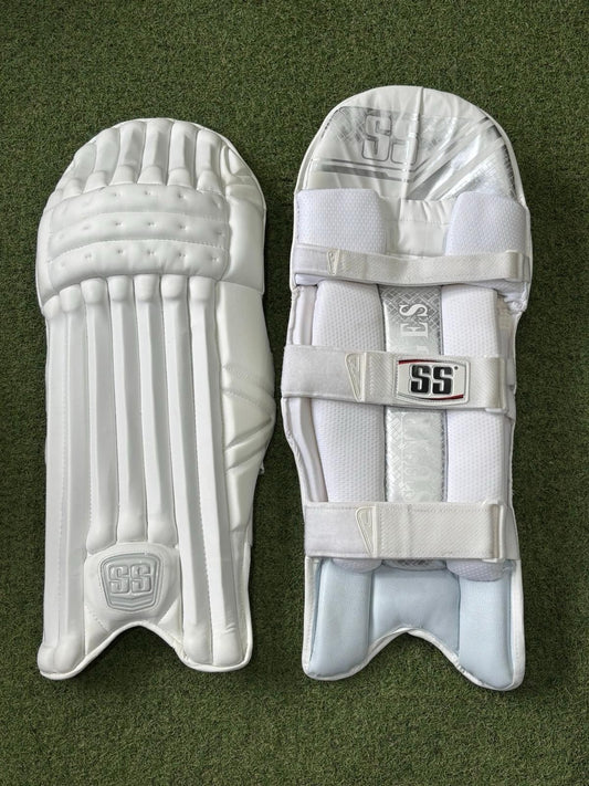 SS Custom All White Players Batting Pads - Right Hand Mens Size - Brand New
