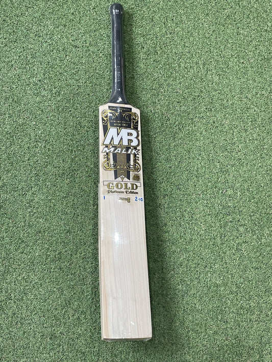 MB Malik Gold Platinum Edition Cricket Bat - Brand New - 2lb 10mm - Nice Grains!