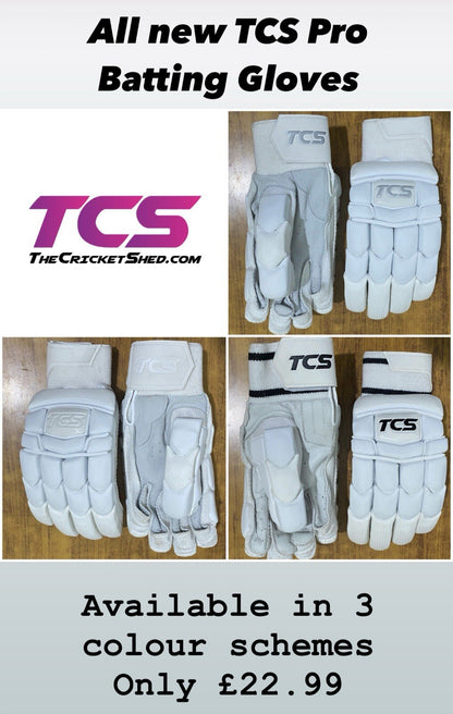 TCS Pro Edition Silver Logo Batting Gloves - Brand New - Right Hand Men's Size