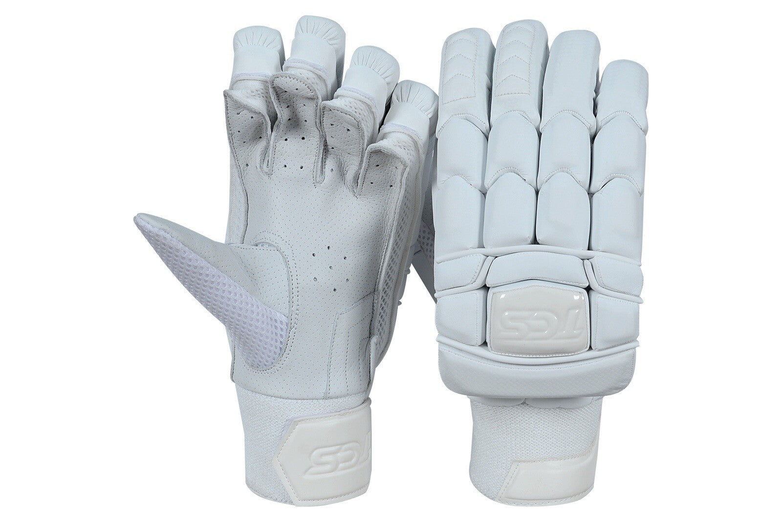 TCS Pro Edition All White Batting Gloves - Brand New - Left Hand Men's Size