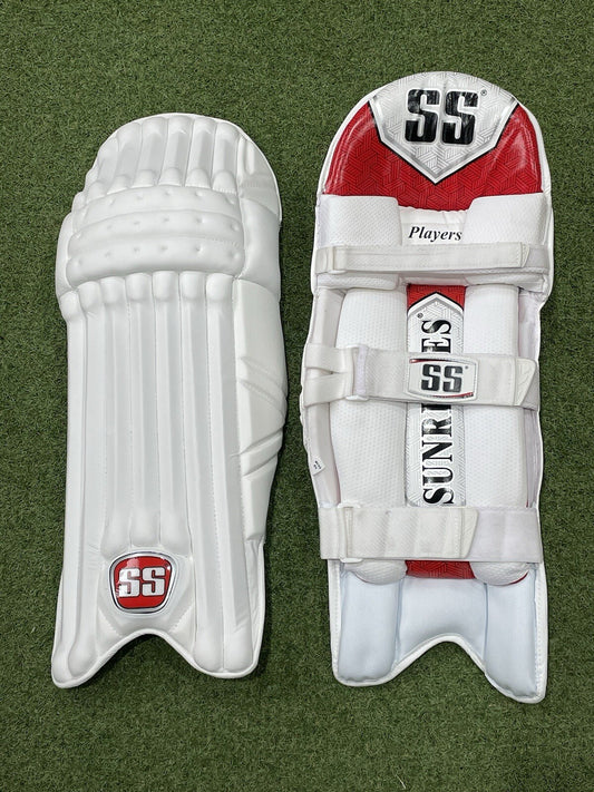 SS Players All White Players Batting Pads - Right Hand Mens Size - Brand New