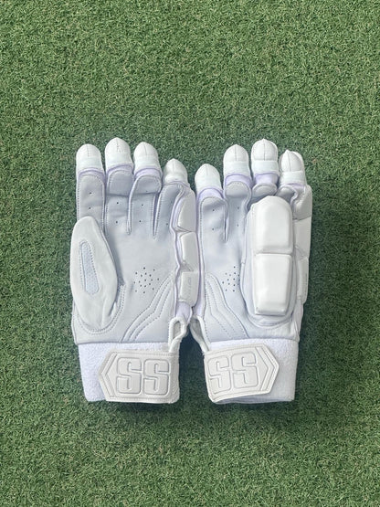 SS Custom All White Batting Gloves - Brand New - Right Hand Large Mens Size