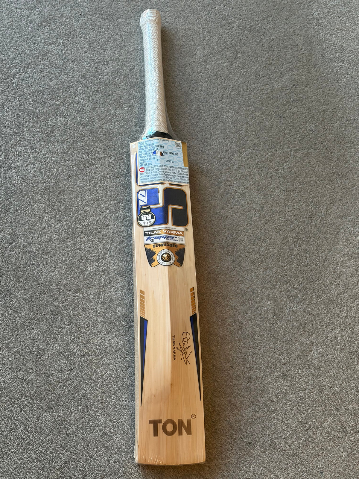 SS Ton Players Pro Tilak Verma Cricket Bat (2lb 8oz)