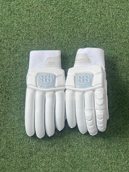 SS Custom All White Batting Gloves
