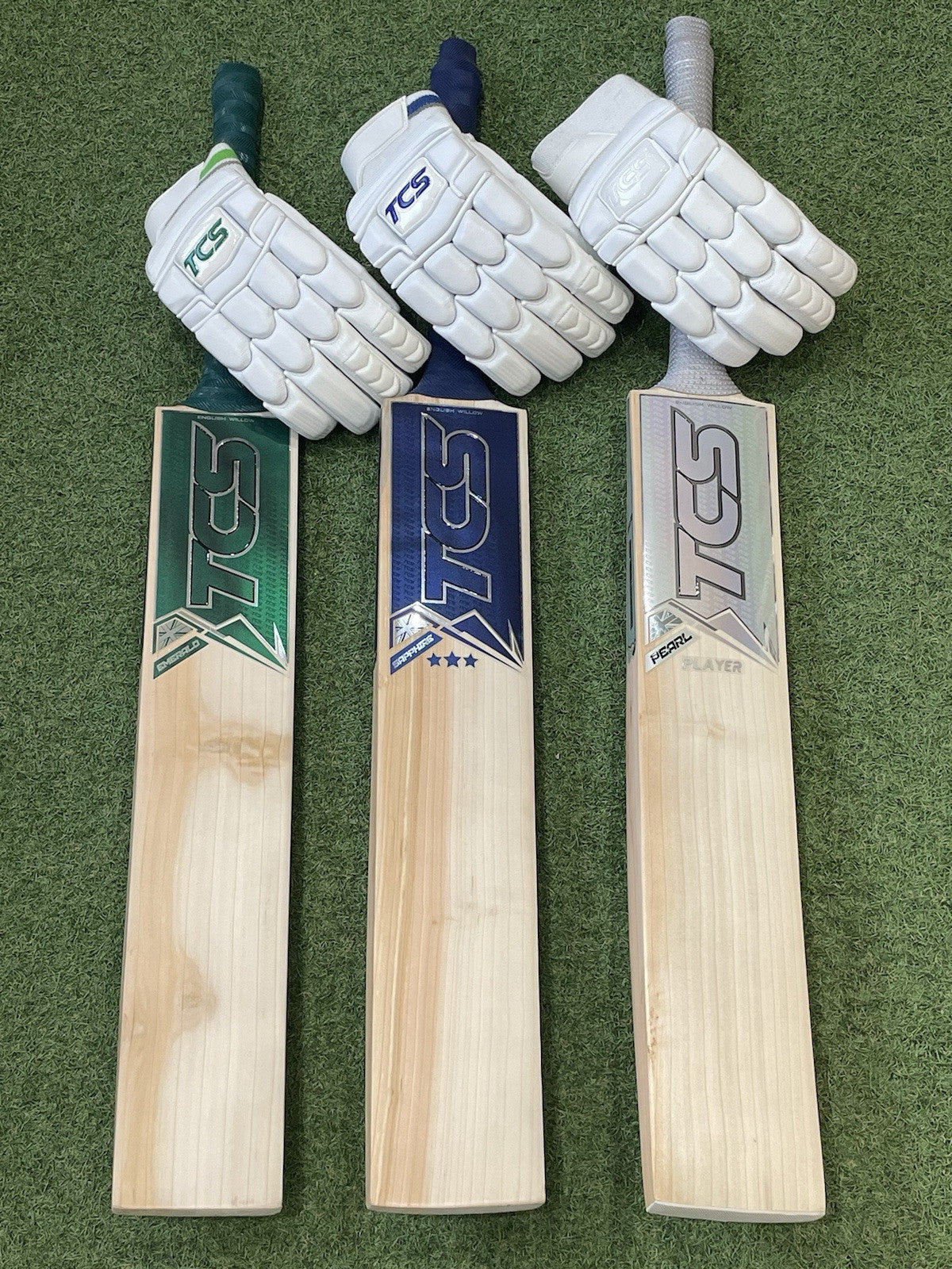 TCS Pro Edition Blue Logo Batting Gloves - Brand New - Right Hand Men's Size