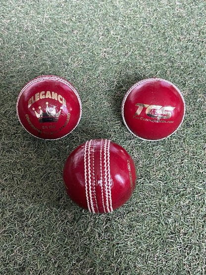 TCS Elegance Red Cricket Balls - Box Of 6 Balls - 156grams - 5.5oz
